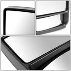 2004-2014 Ford F-150 Towing Mirrors Pair Black Unpowered