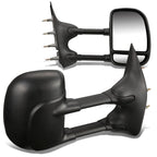 03-07 Ford E-150 E-250 E-350 Towing Mirrors - Manual Black Pair