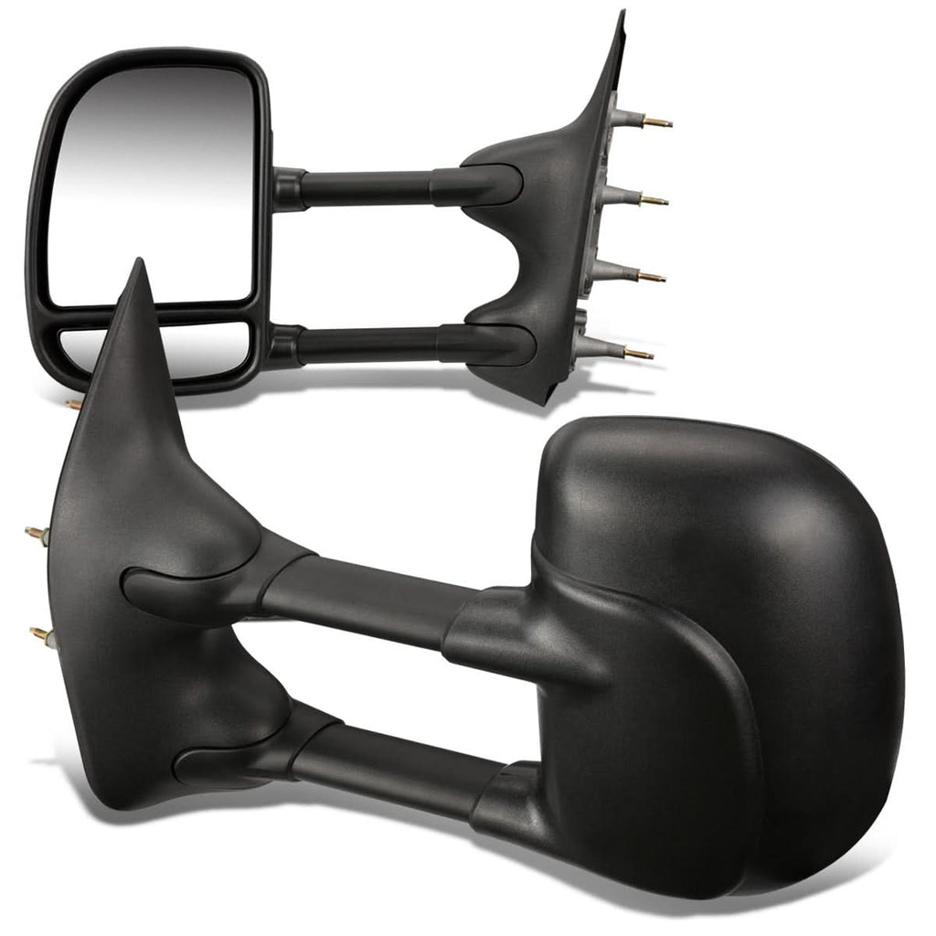 03-07 Ford E-150 E-250 E-350 Towing Mirrors - Manual Black Pair