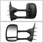 03-07 Ford E-150 E-250 E-350 Towing Mirrors - Manual Black Pair