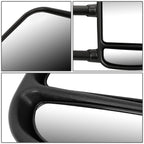 03-07 Ford E-150 E-250 E-350 Towing Mirrors - Manual Black Pair