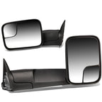 94-02 Dodge Ram Manual Towing Mirrors - Black Pair