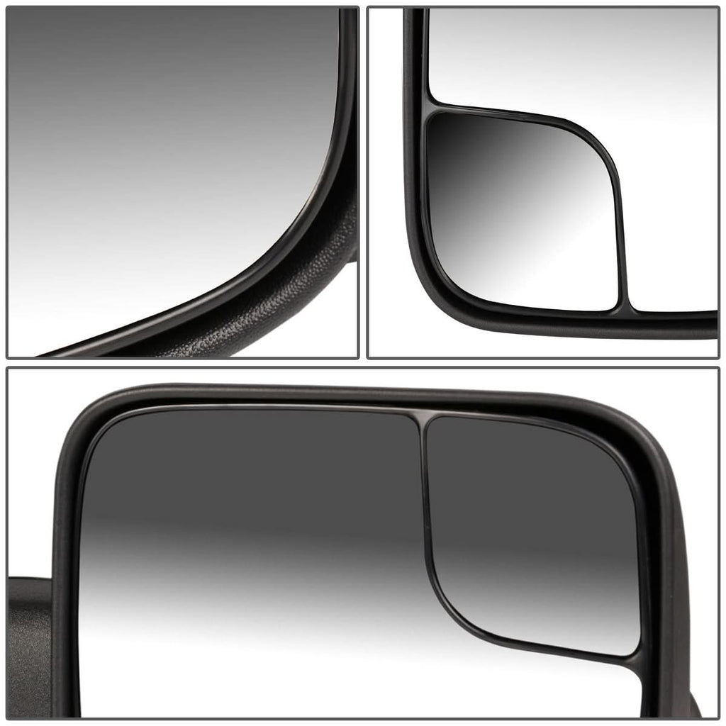 94-02 Dodge Ram Manual Towing Mirrors - Black Pair