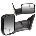 02-08 Dodge Ram 1500 / 03-09 Ram 2500 3500 Manual Towing Mirrors - Black