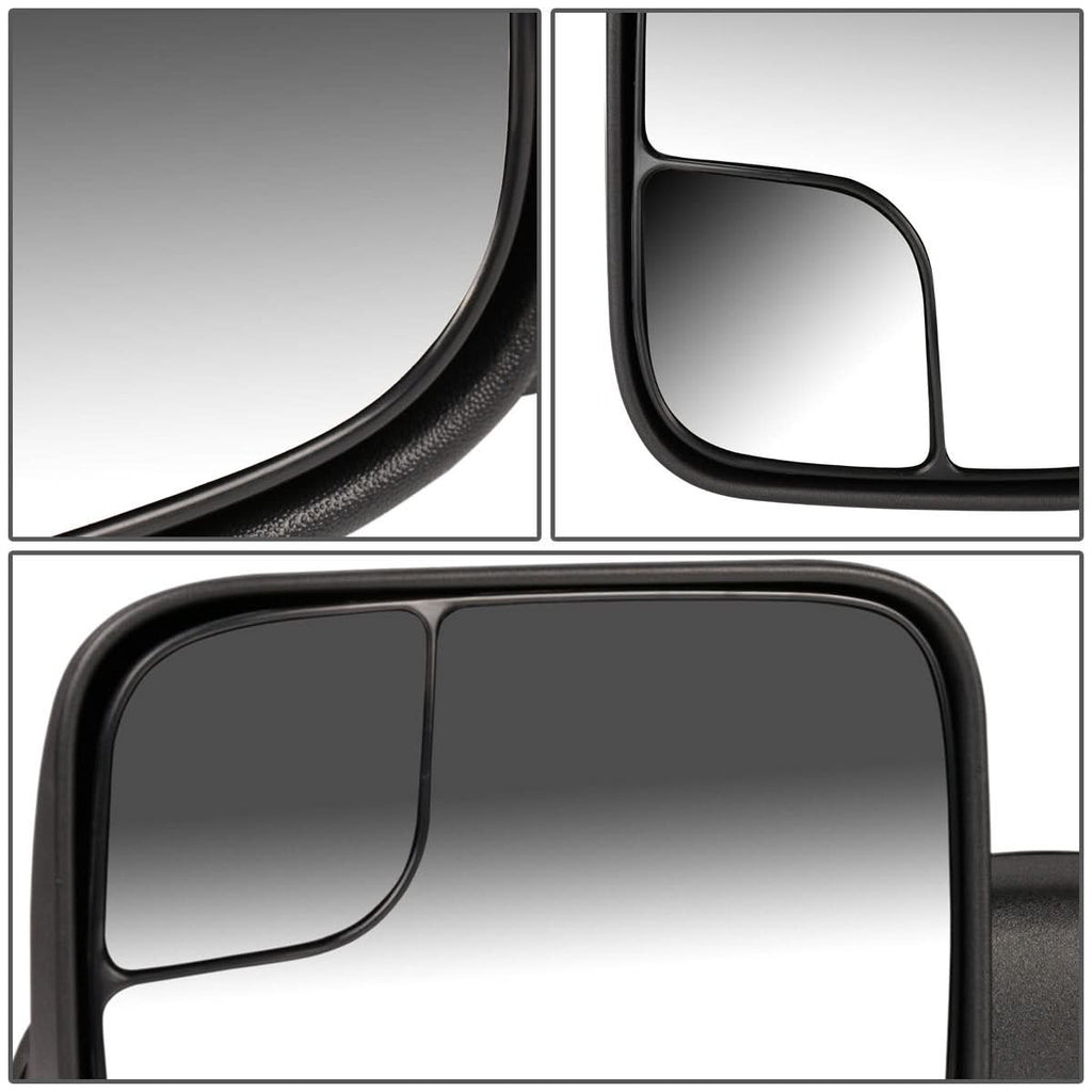2002-2009 Dodge Ram Manual Towing Mirror - Left Side Black