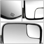 02-09 Dodge Ram Towing Mirrors Pair Powered Heated Chrome Signal
