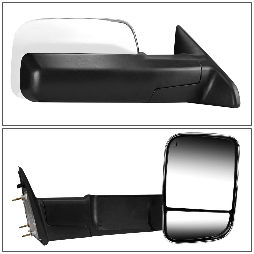 09-16 Dodge Ram Powered Heated Towing Mirrors - Chrome Pair