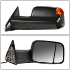 09-16 Dodge Ram Powered Heated LED Towing Mirrors - Black