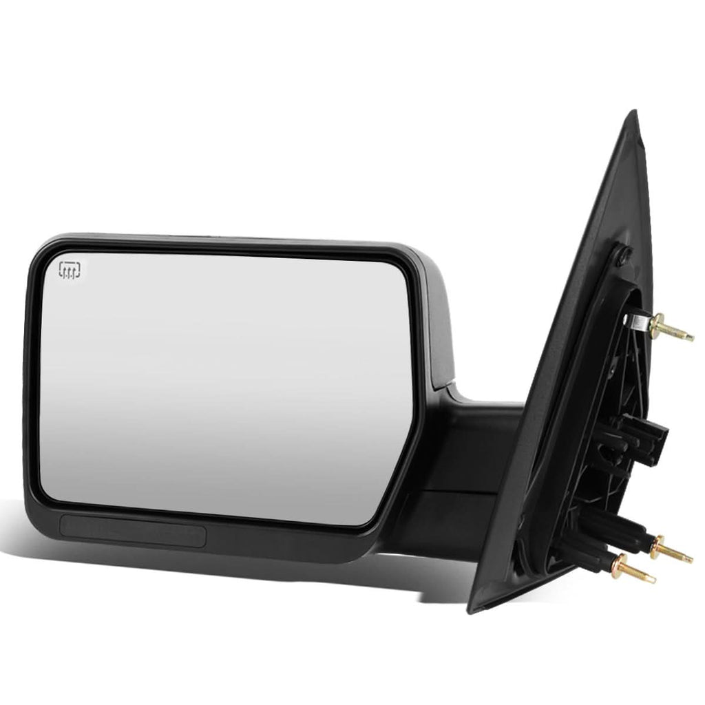 04-14 Ford F-150 Left Powered Heated Towing Mirror Black