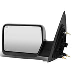 04-14 Ford F-150 Left Powered Heated Towing Mirror Black