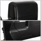 04-14 Ford F-150 Left Powered Heated Towing Mirror Black