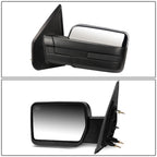 2004-2014 Ford F-150 Left Towing Mirror Manual Chrome