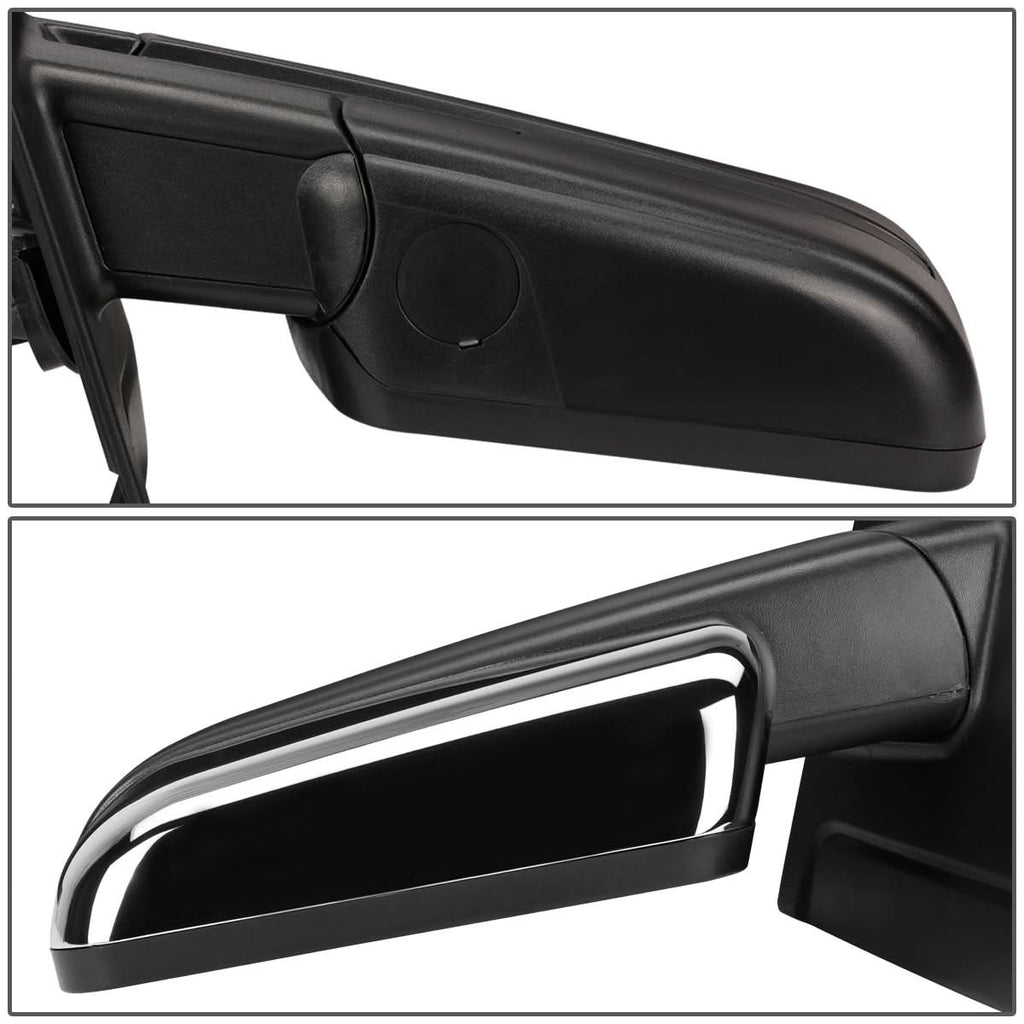 2004-2014 Ford F-150 Left Towing Mirror Manual Chrome