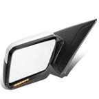 04-14 Ford F-150 Left Towing Mirror Manual LED Amber Signal Chrome