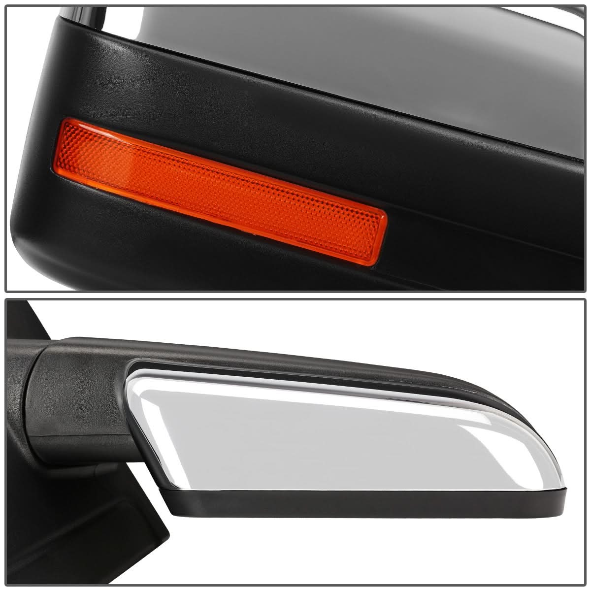 2004-2014 Ford F-150 Right Manual Towing Mirror - LED Amber Signal
