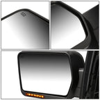 2004-2014 Ford F-150 Left Towing Mirror - Powered Heated Amber Signal