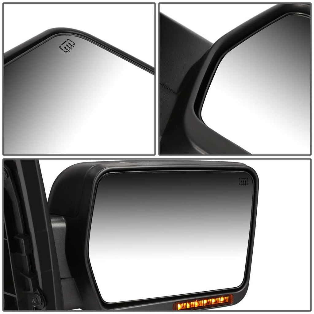 04-14 Ford F-150 Right Towing Mirror - Powered Heated Amber Signal