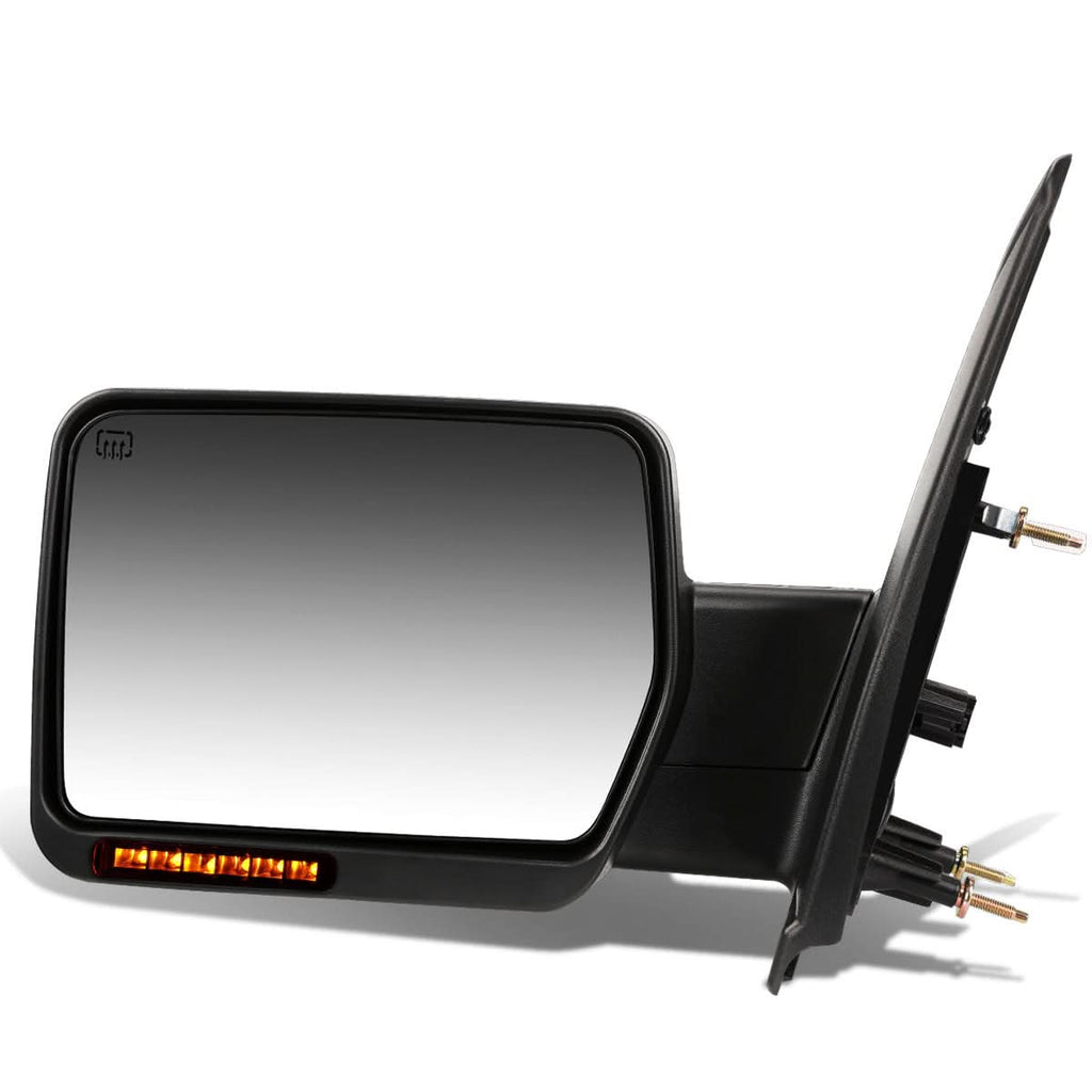 2004-2014 Ford F-150 Left Towing Mirror - Powered Heated Chrome