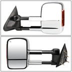 14-20 Chevy Silverado GMC Sierra Powered Heated Towing Mirrors Chrome