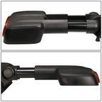 99-02 Chevy Silverado GMC Sierra Towing Mirrors Heated Power Black Amber