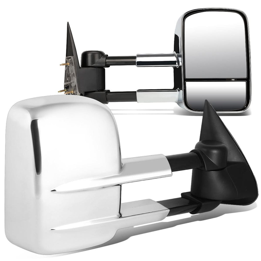 88-02 Chevrolet C/K Pickup Manual Towing Mirrors Chrome Pair