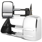 88-02 Chevrolet C/K Pickup Manual Towing Mirrors Chrome Pair