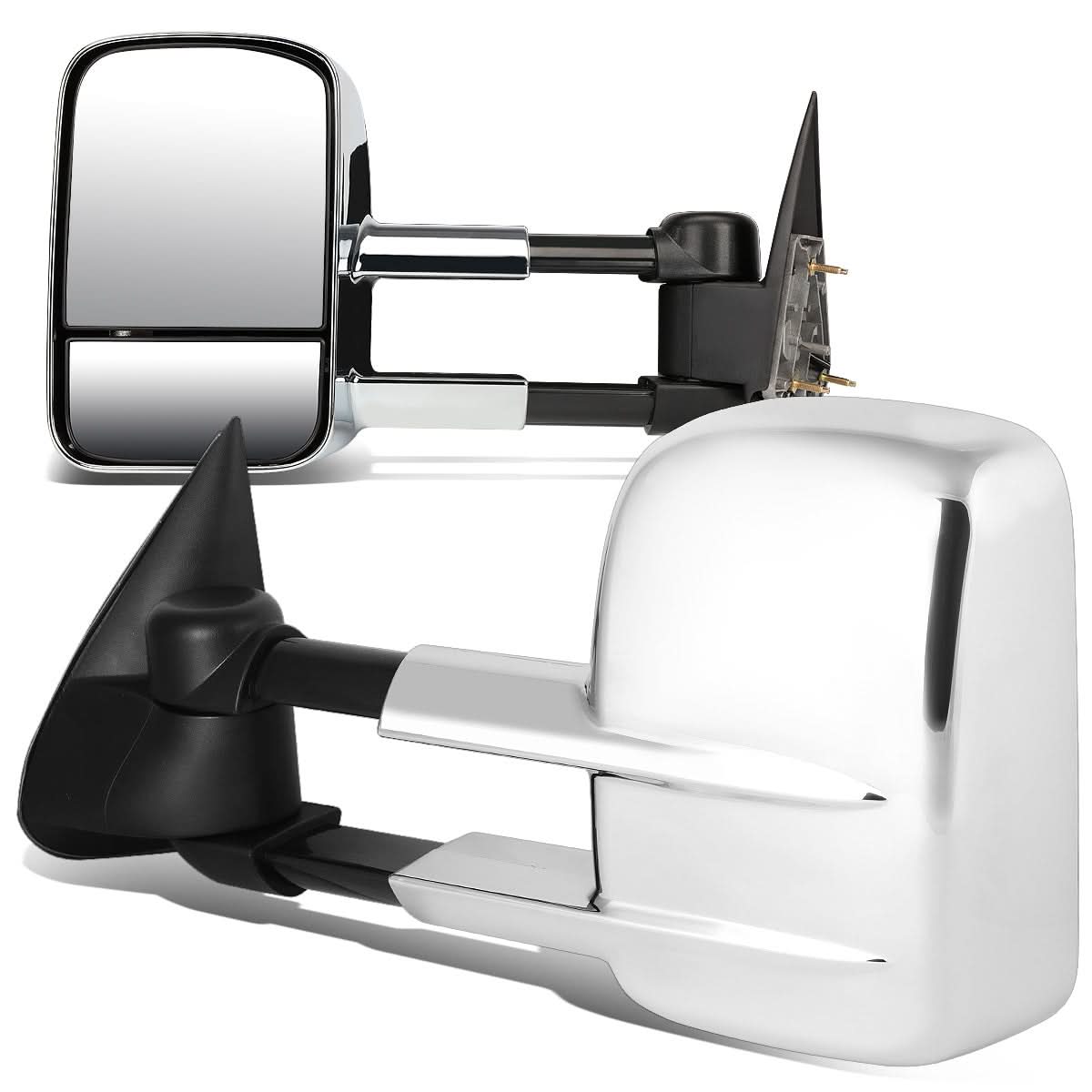 88-02 Chevrolet C/K Pickup Manual Towing Mirrors Chrome Pair