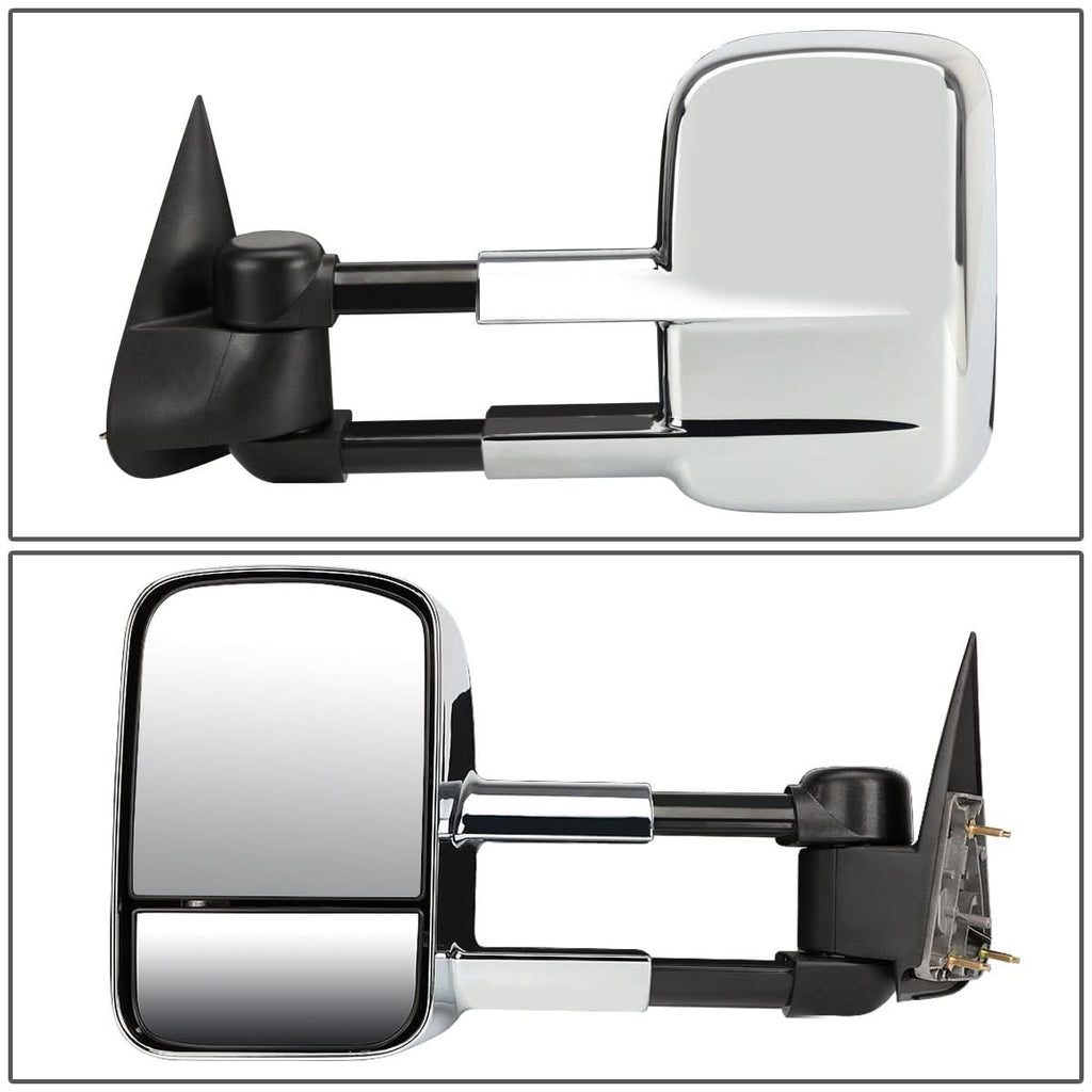 88-02 Chevrolet C/K Pickup Manual Towing Mirrors Chrome Pair