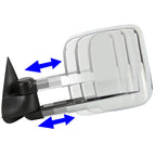 88-02 Chevrolet C/K Pickup Manual Towing Mirrors Chrome Pair