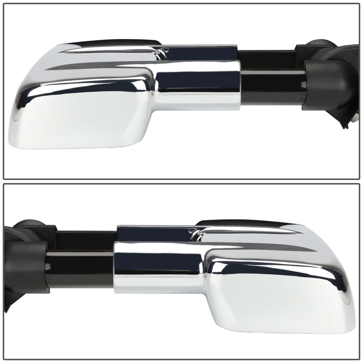 88-02 Chevrolet C/K Pickup Manual Towing Mirrors Chrome Pair