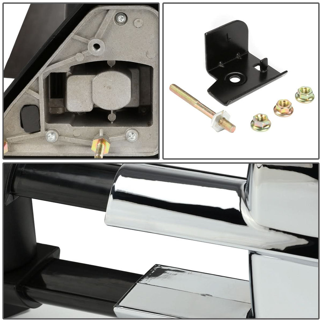 88-02 Chevrolet C/K Pickup Manual Towing Mirrors Chrome Pair
