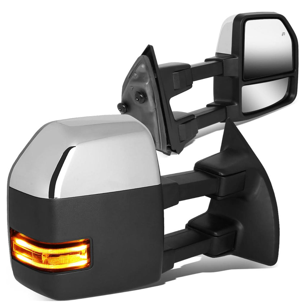 99-07 Ford F-250 F-350 F-450 F-550 Powered Heated LED Towing Mirrors