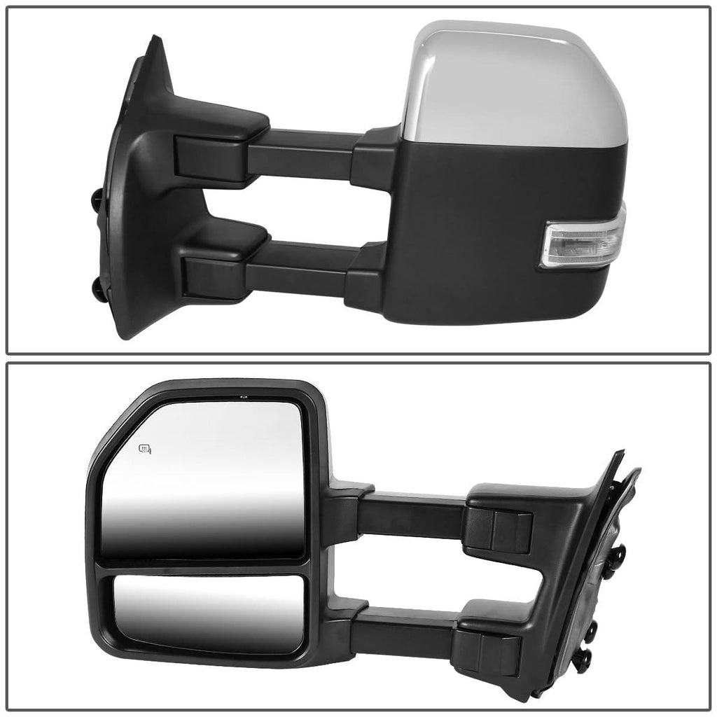 99-07 Ford F-250 F-350 F-450 F-550 Powered Heated LED Towing Mirrors