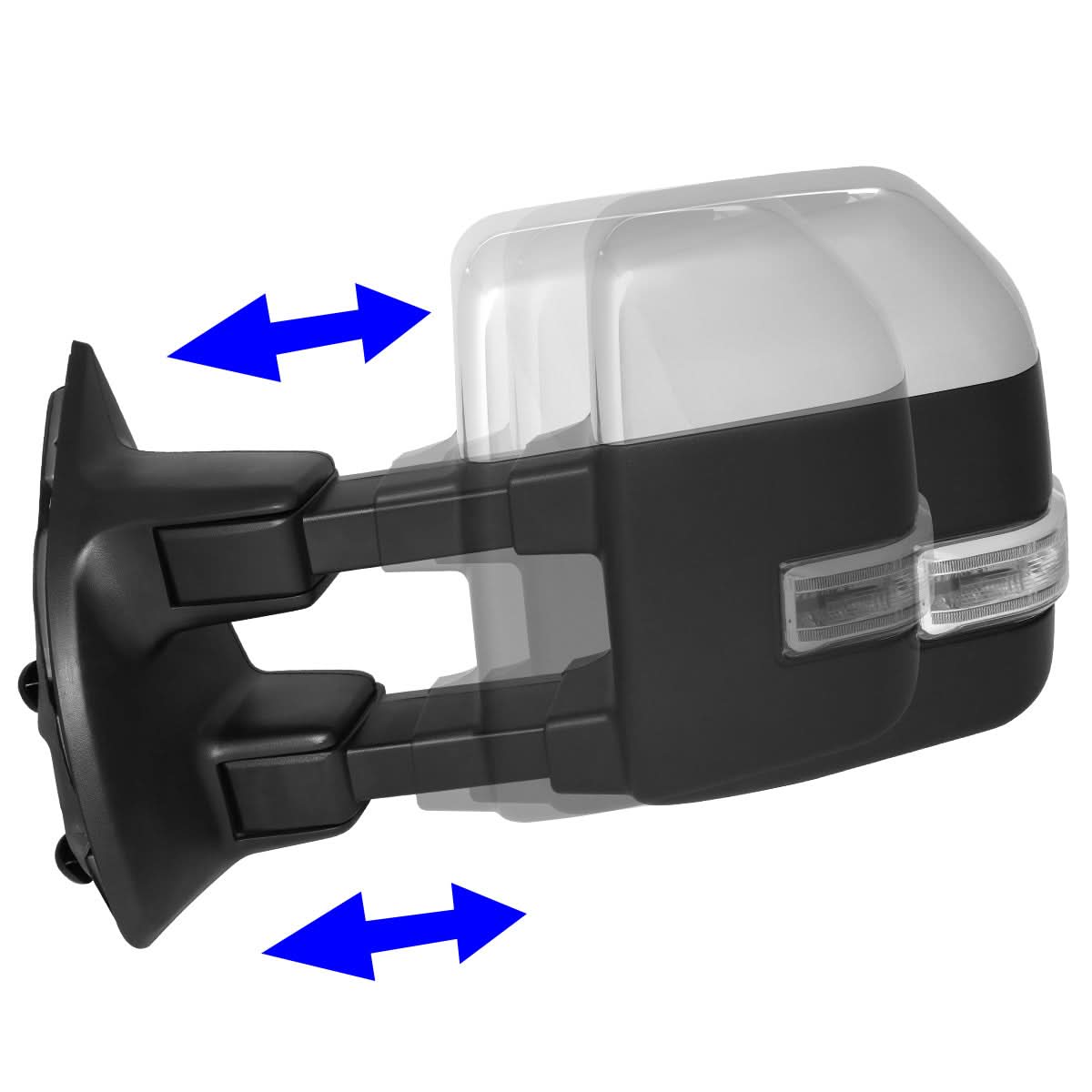 99-07 Ford F-250 F-350 F-450 F-550 Powered Heated LED Towing Mirrors