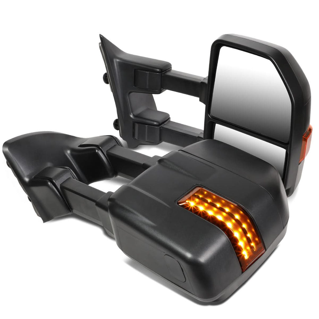 08-16 Ford F-250 F-350 F-450 F-550 Manual Towing Mirrors w/ LED Signal