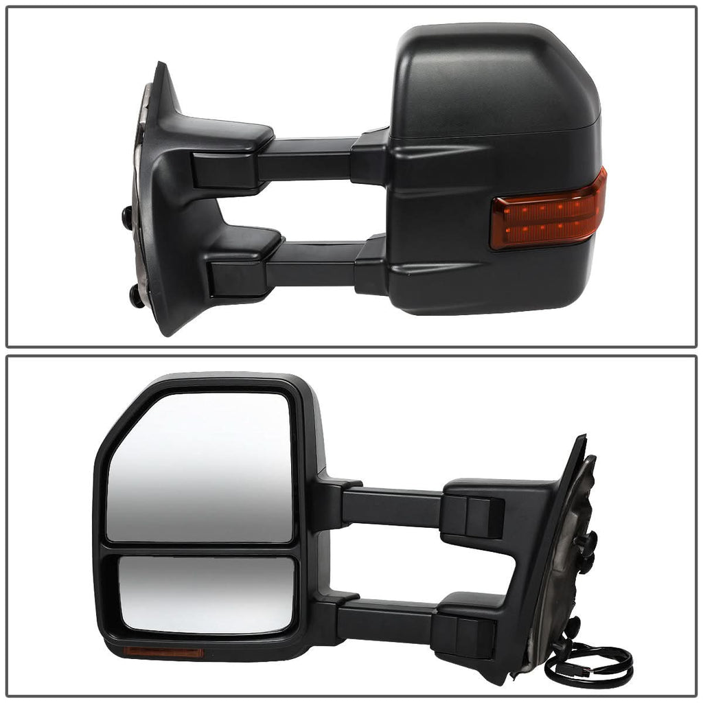 08-16 Ford F-250 F-350 F-450 F-550 Manual Towing Mirrors w/ LED Signal
