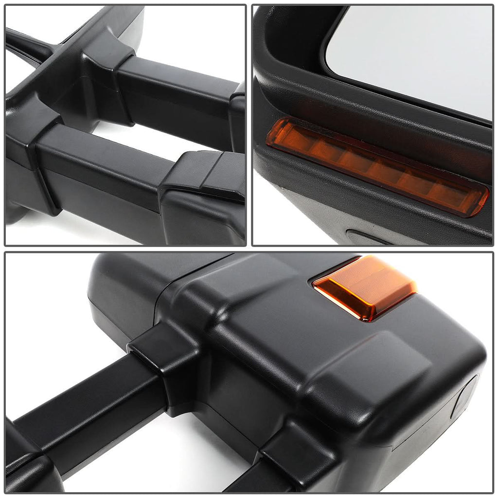 08-16 Ford F-250 F-350 F-450 F-550 Manual Towing Mirrors w/ LED Signal