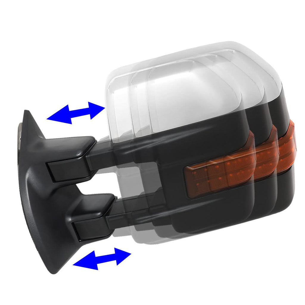 08-16 Ford F-250 F-350 F-450 F-550 Powered Heated LED Towing Mirrors