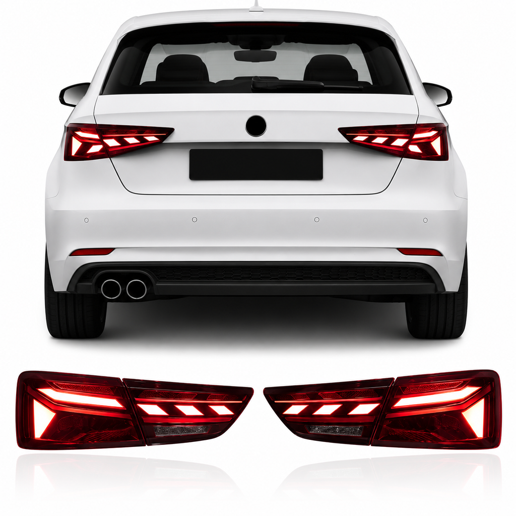 Premium RS Style LED Taillight Assembly for Audi A3