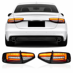 LED Tail Lights for Audi A4 2013-2016 with Dynamic Turn Signals