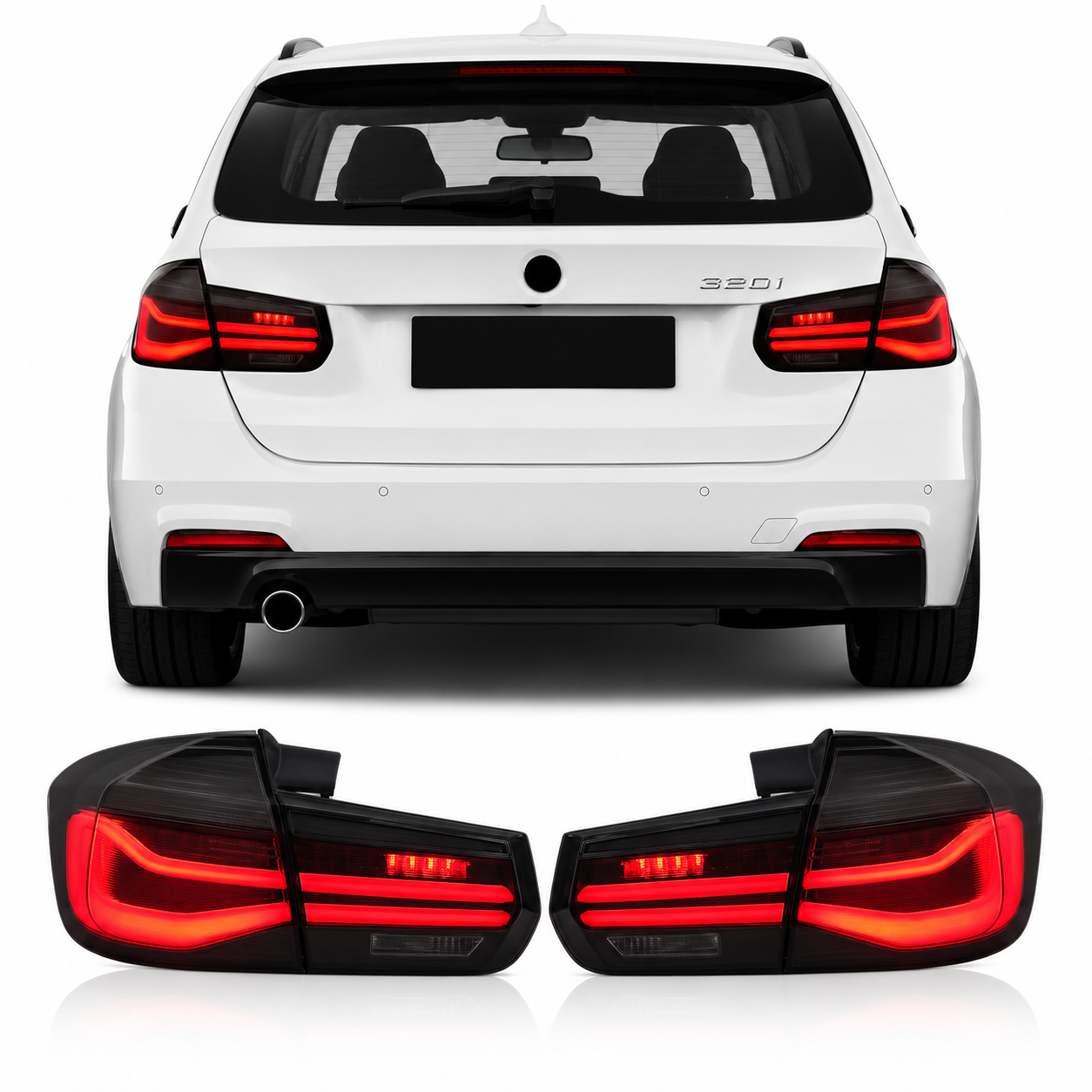 LCI Style LED Tail Lights for BMW 3 Series F31 Touring 2013-2018