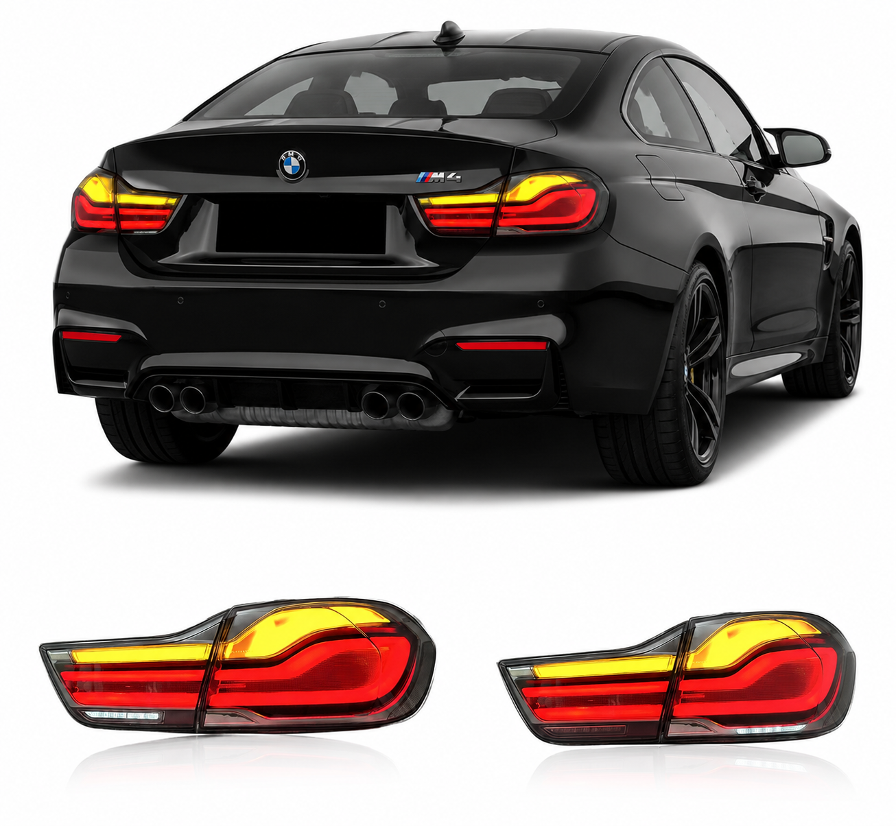LED Laser Style Taillights for BMW 4 Series F32 M4 F82 2014-2018