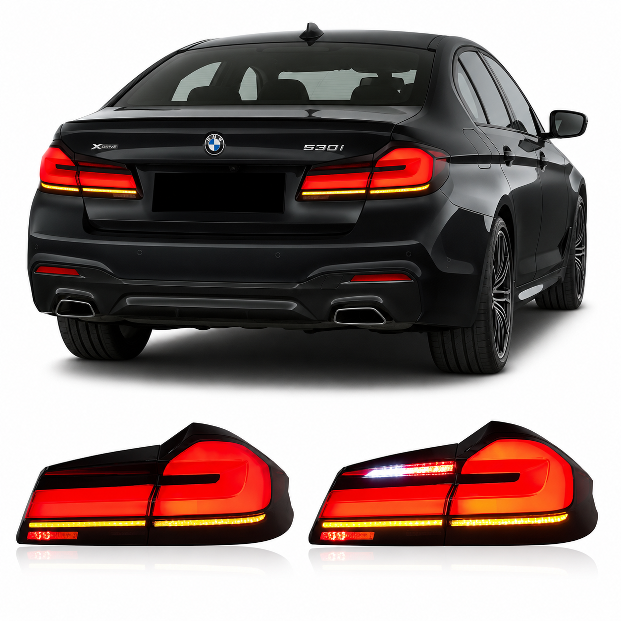 Full LED LCI Style Taillights for BMW 5 Series G30/G38 & M5 F90 2018-2023