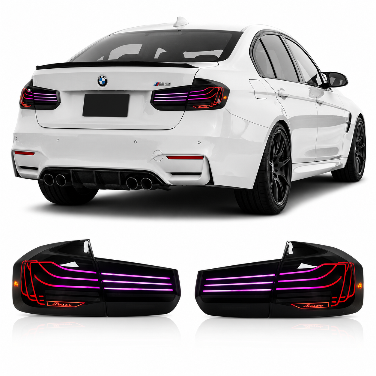 BMW F30/F35/F80 M3 RGB LED Taillights (2013-2018)