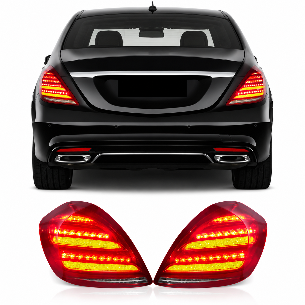 LED Dynamic Tail Lights for Mercedes-Benz W222 S-Class 2013-2016
