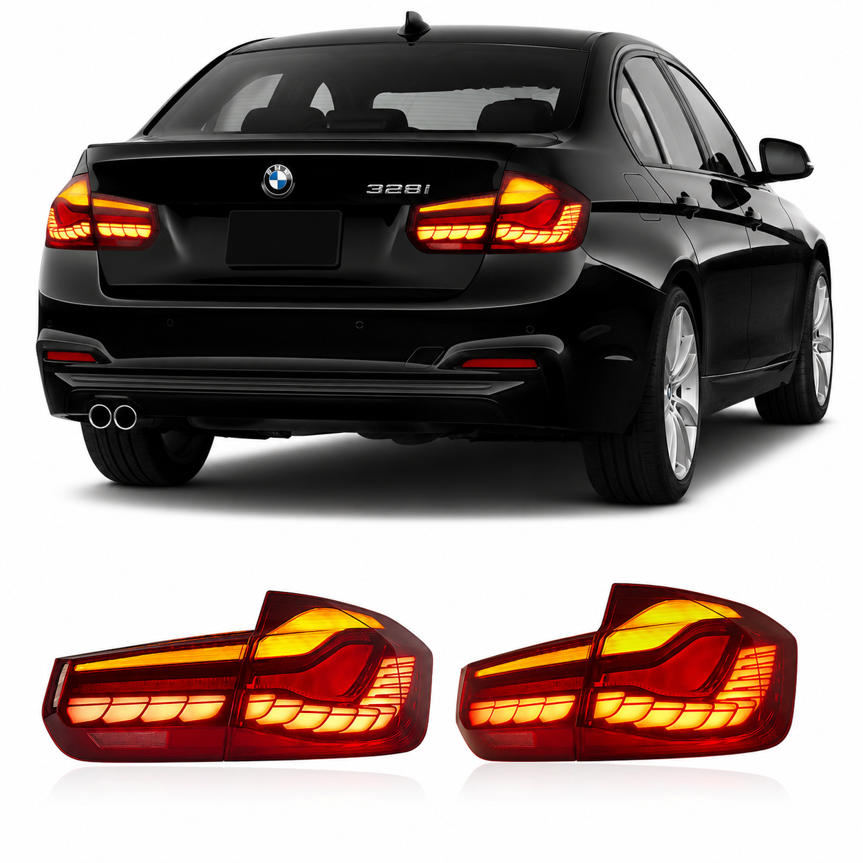 OLED GTS Style LED Tail Lights for BMW 3 Series F30/F35 & M3 F80 2012-2018