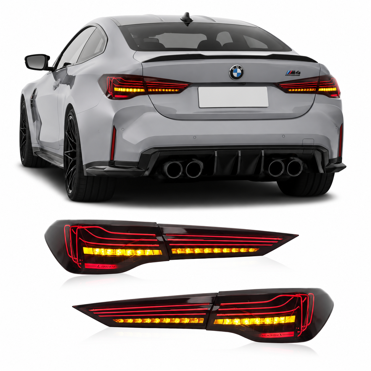 CSL Style LED Tail Lights for BMW 4 Series G22 & M4 G82 2018-2022