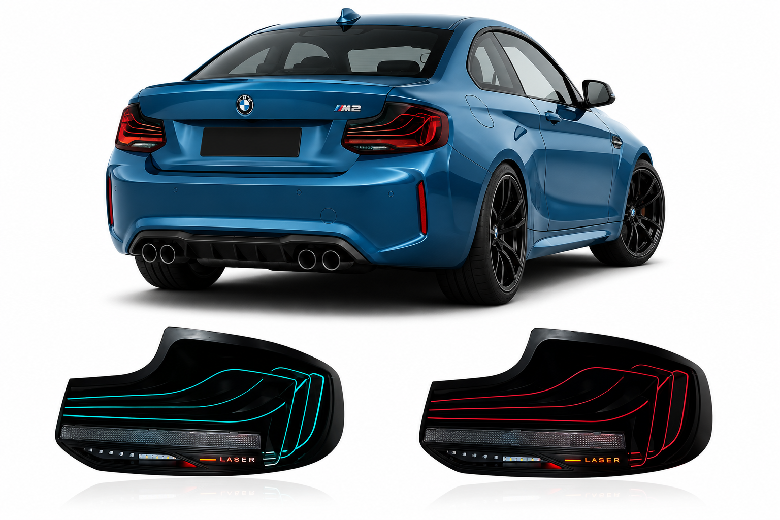 CSL RGB LED Taillights for BMW 2 Series F22 & M2 F87 2014-2021