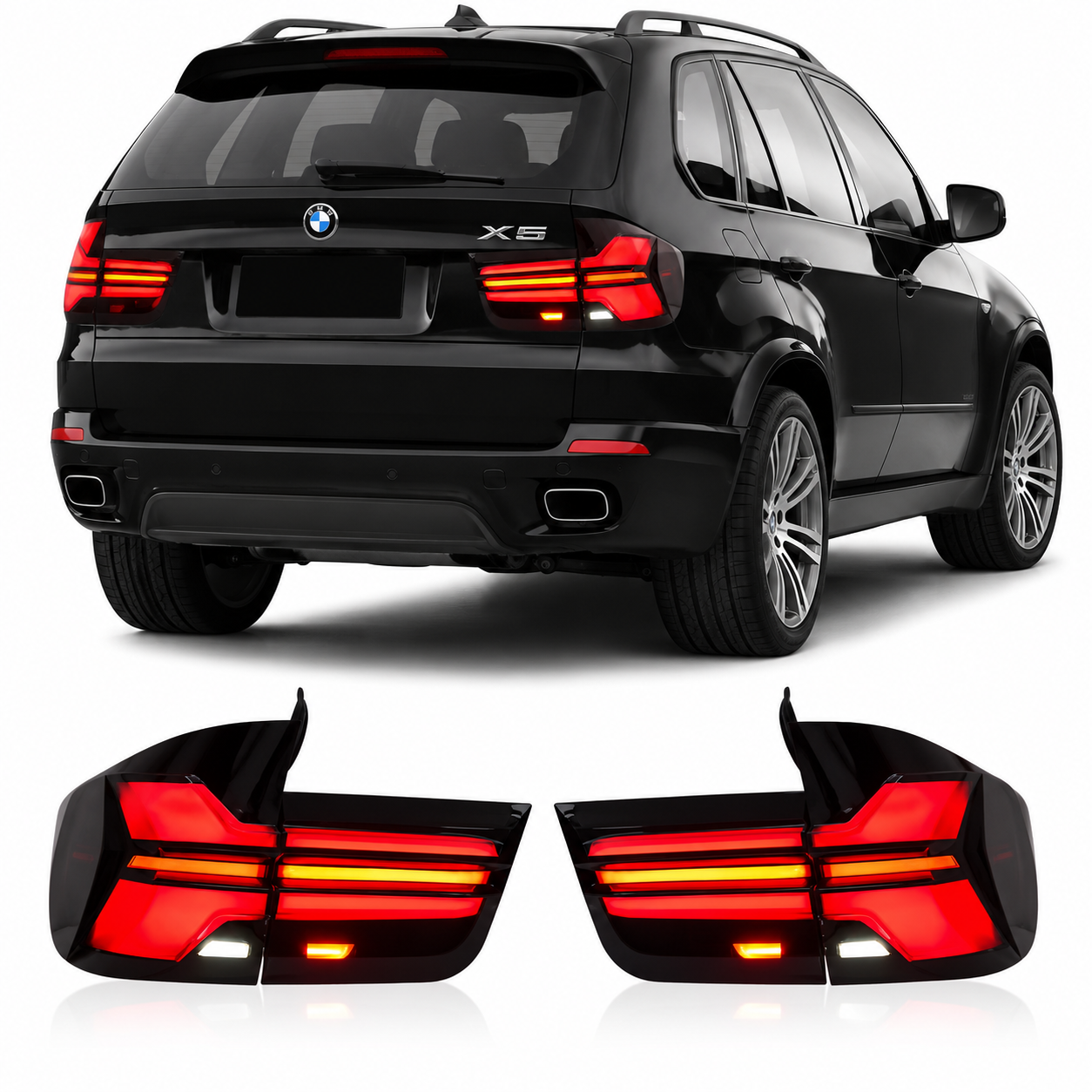 BMW X5 E70 Modified LED Tail Lights Rear Lamp Assembly 2007-2013