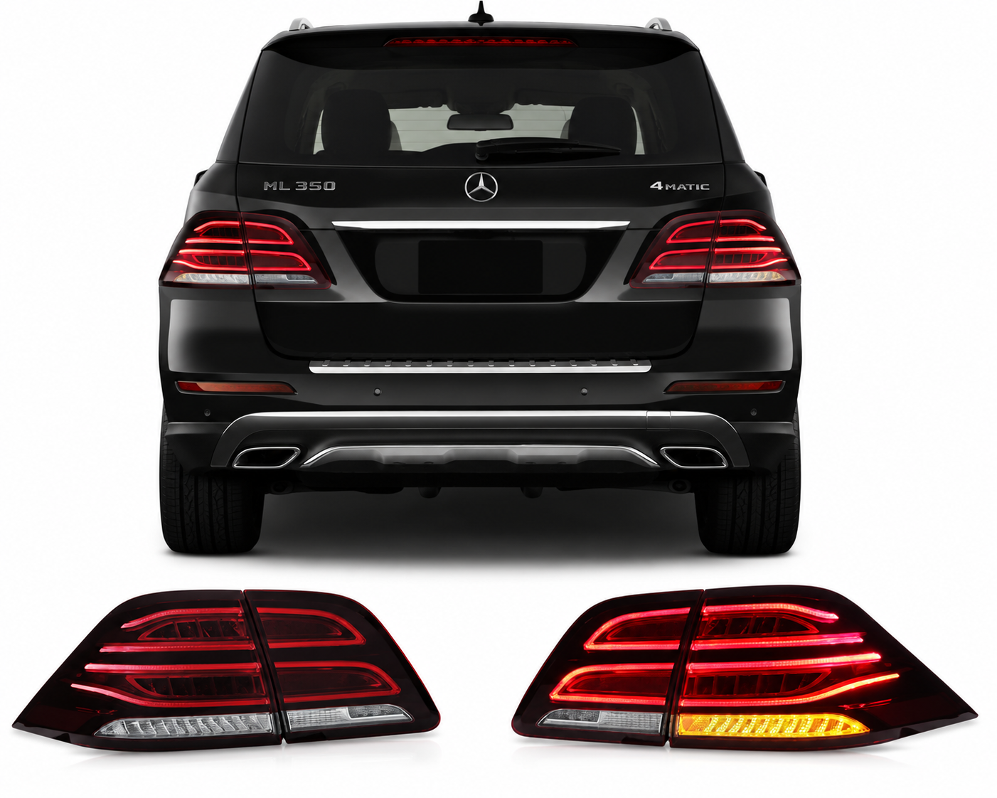 LED Taillights for Mercedes-Benz ML W166 2012-2014